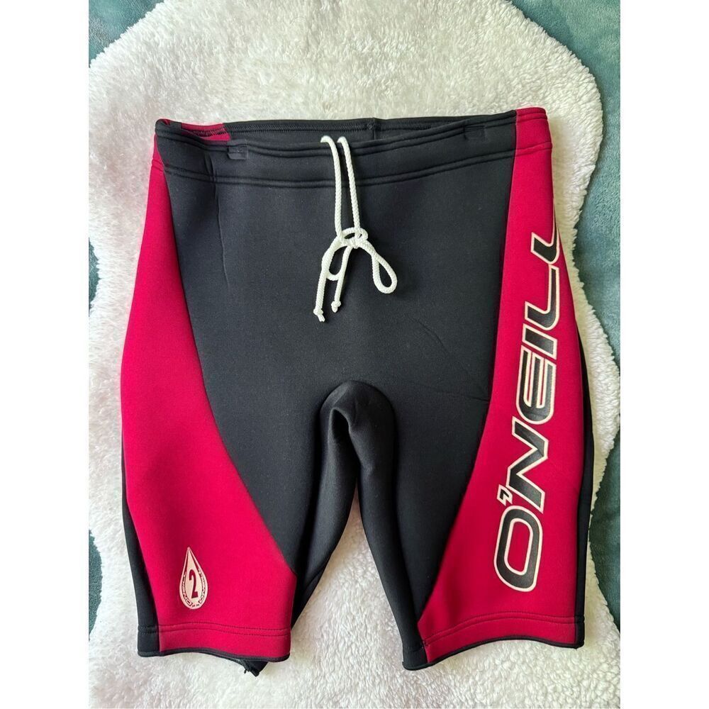 O’Neill Wetsuit Surf Shorts black red Adult Size XL Wet N Wild Swimming Gear ￼